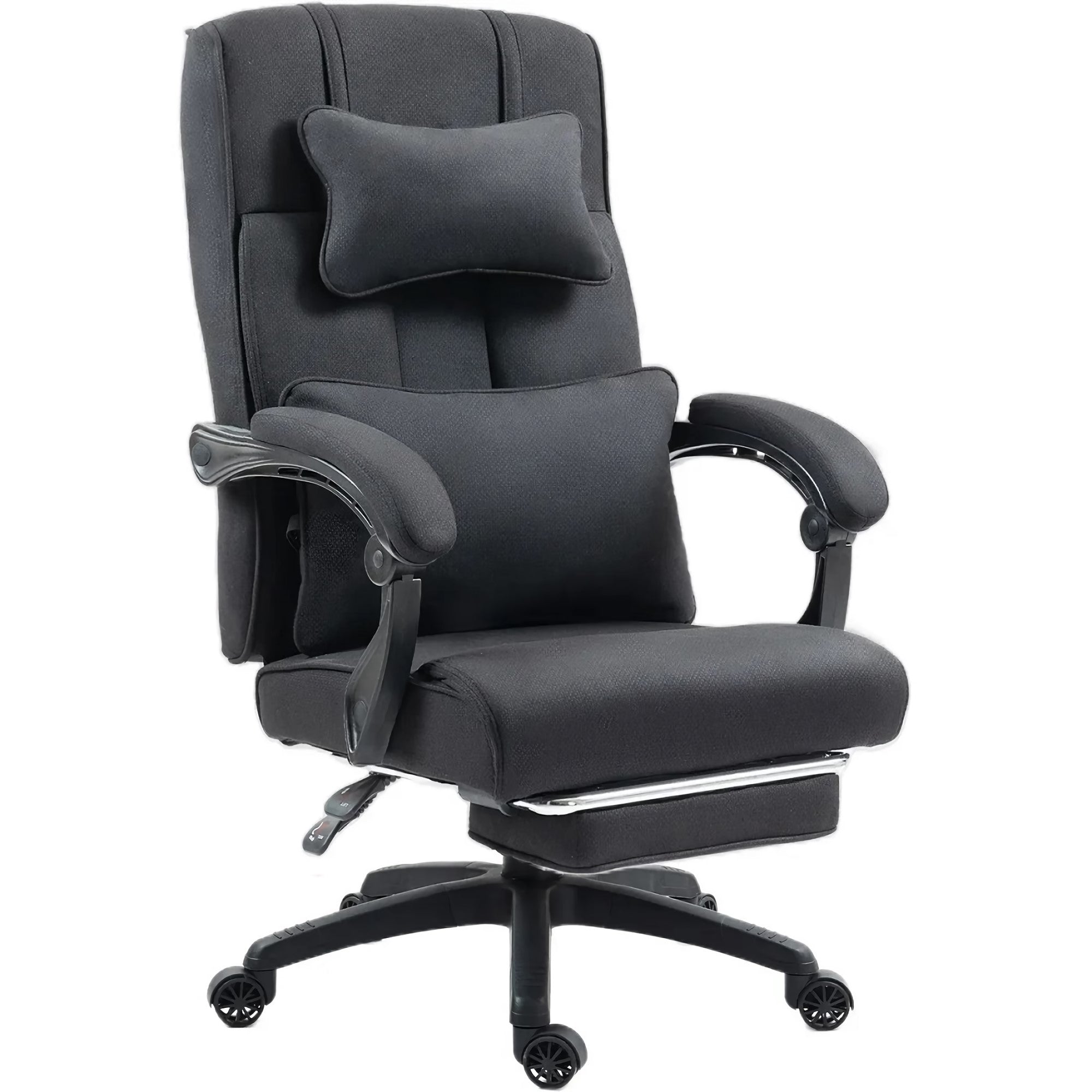 DOWINX Fabric Office Chair, Ergonomic Gaming Computer Chair with Footrest, Lumbar Support, Swivel Wheels for Home, Office - LS-6653F DOWINX Fabric Office Chair, Ergonomic Gaming Computer Chair with Footrest, Lumbar Support, Swivel Wheels for Home, Office - LS-6653F